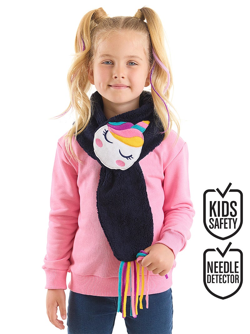 Unicorn Plush Navy Blue Scarf